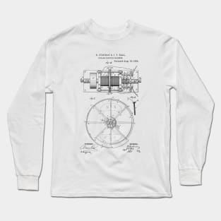 Dynamo Electric Machine Vintage Patent Hand Drawing Long Sleeve T-Shirt